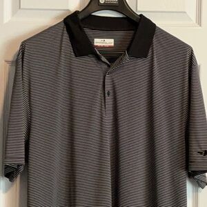 Grand Slam Black and White Polo Shirt Classic Stripes